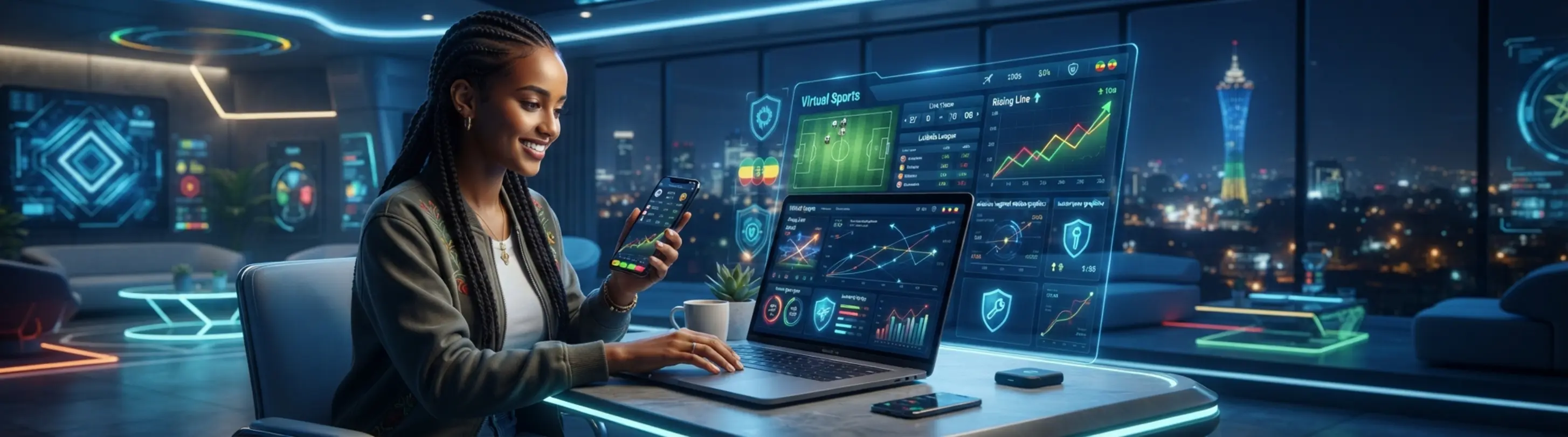 BetX brand hero banner with secure mobile gaming and virtual sports style visuals