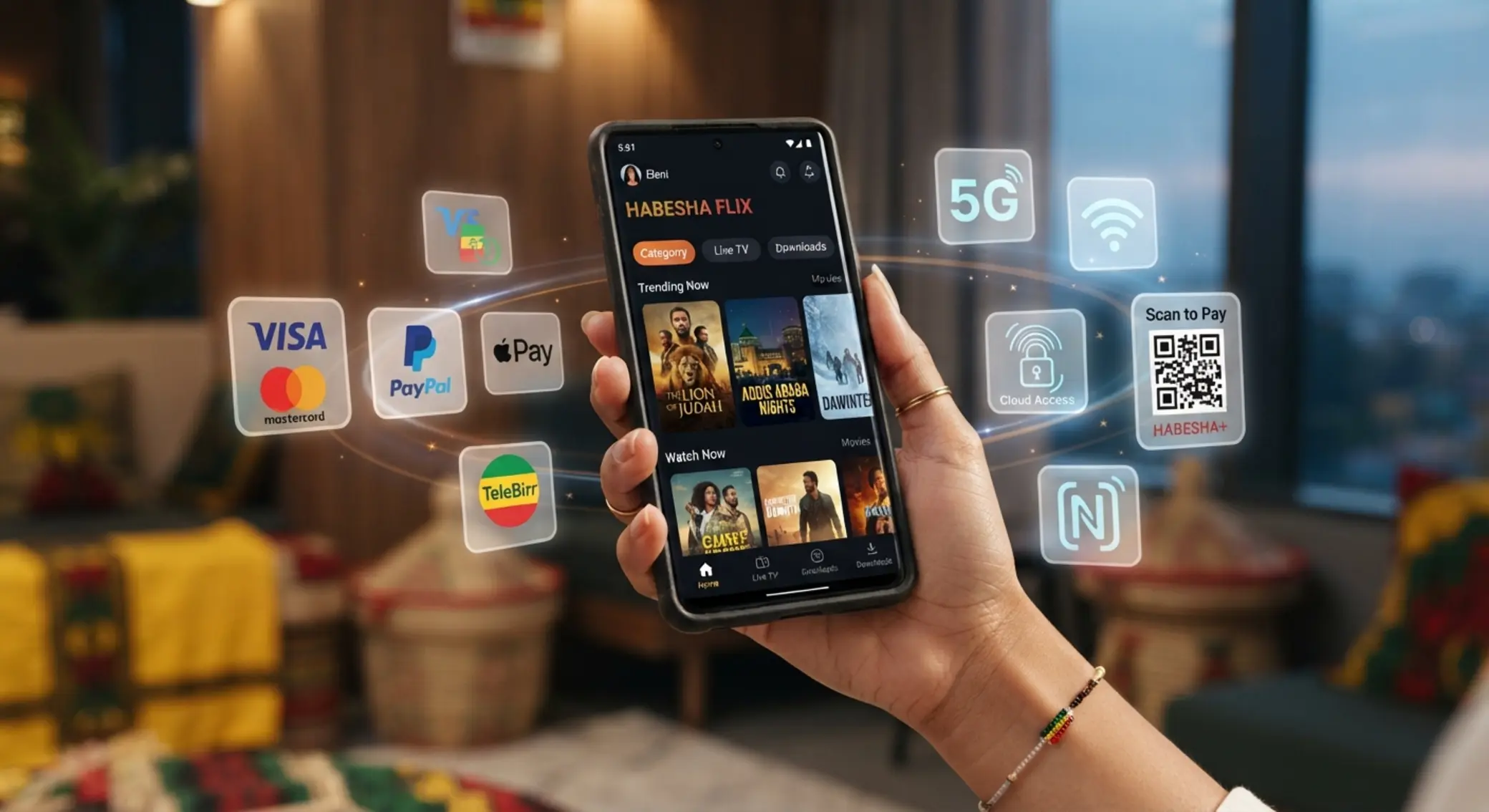 Mobile BetX style interface with payment and account access icons on smartphone