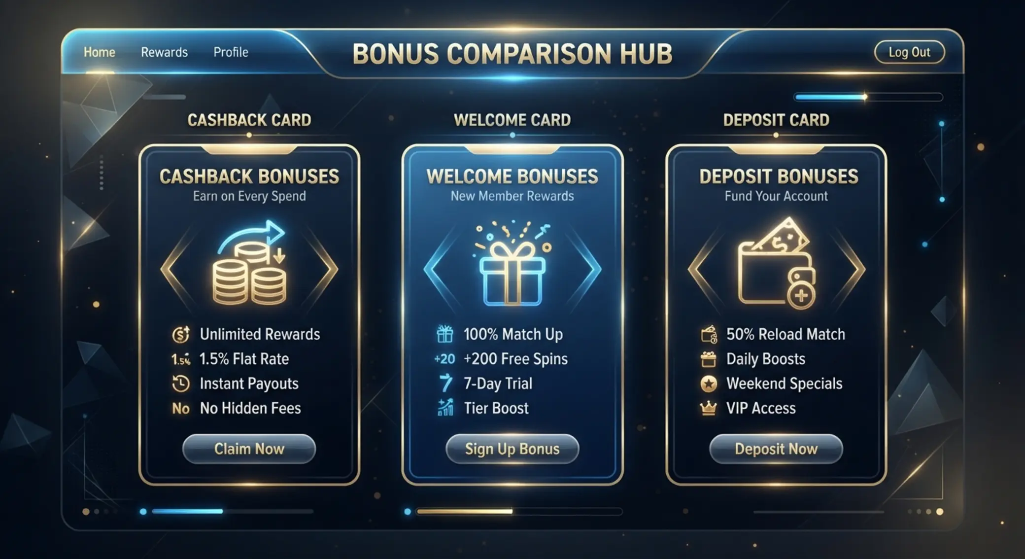 Comparison of cashback and other bonus categories