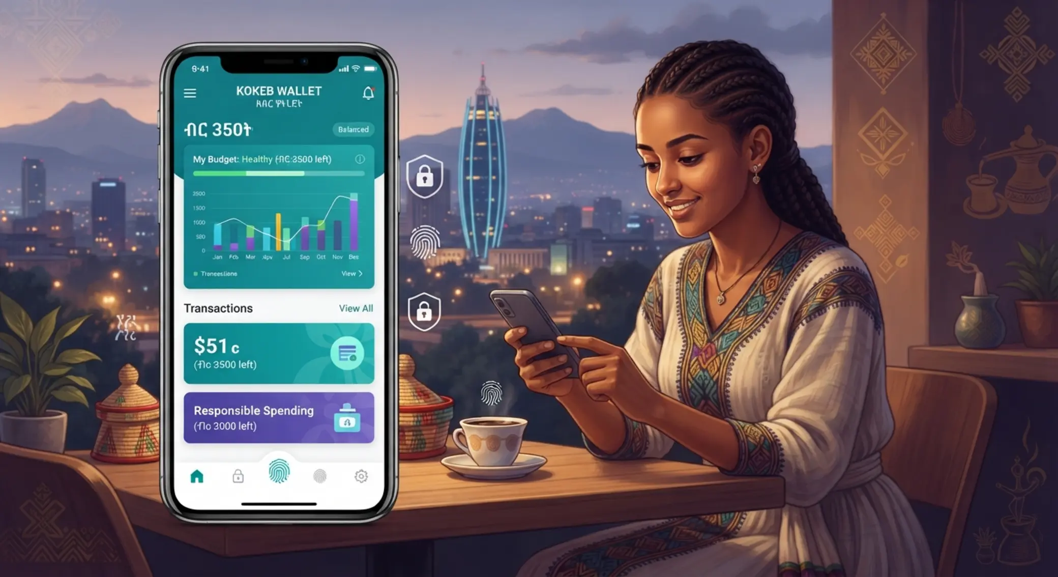 Secure Skrill budgeting and responsible play scene for Ethiopian users